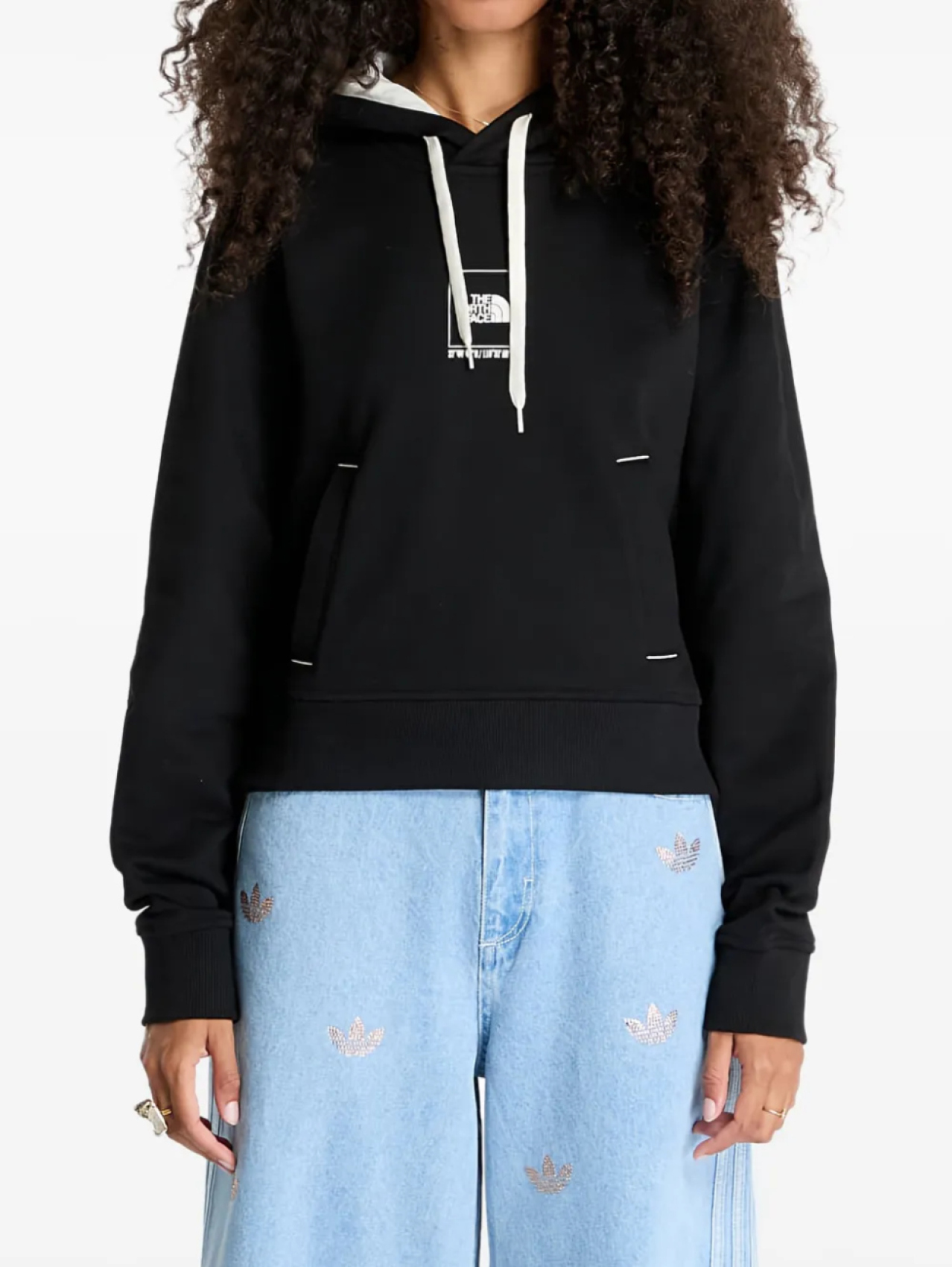 

The North Face худи Coordinates Crop, черный
