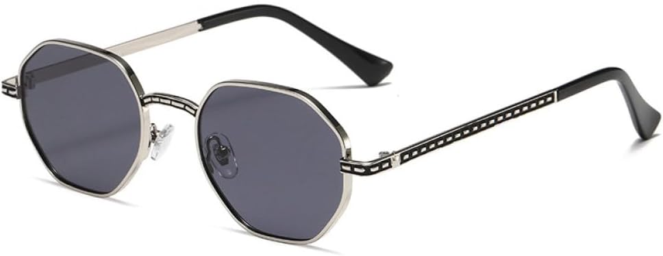 

Многоугольные шестиугольные градиентные солнцезащитные очки в стиле заката. Металлические модные солнцезащитные очки. Солнцезащитные очки в стиле ретро для мужчин и женщин MTZJH, C2