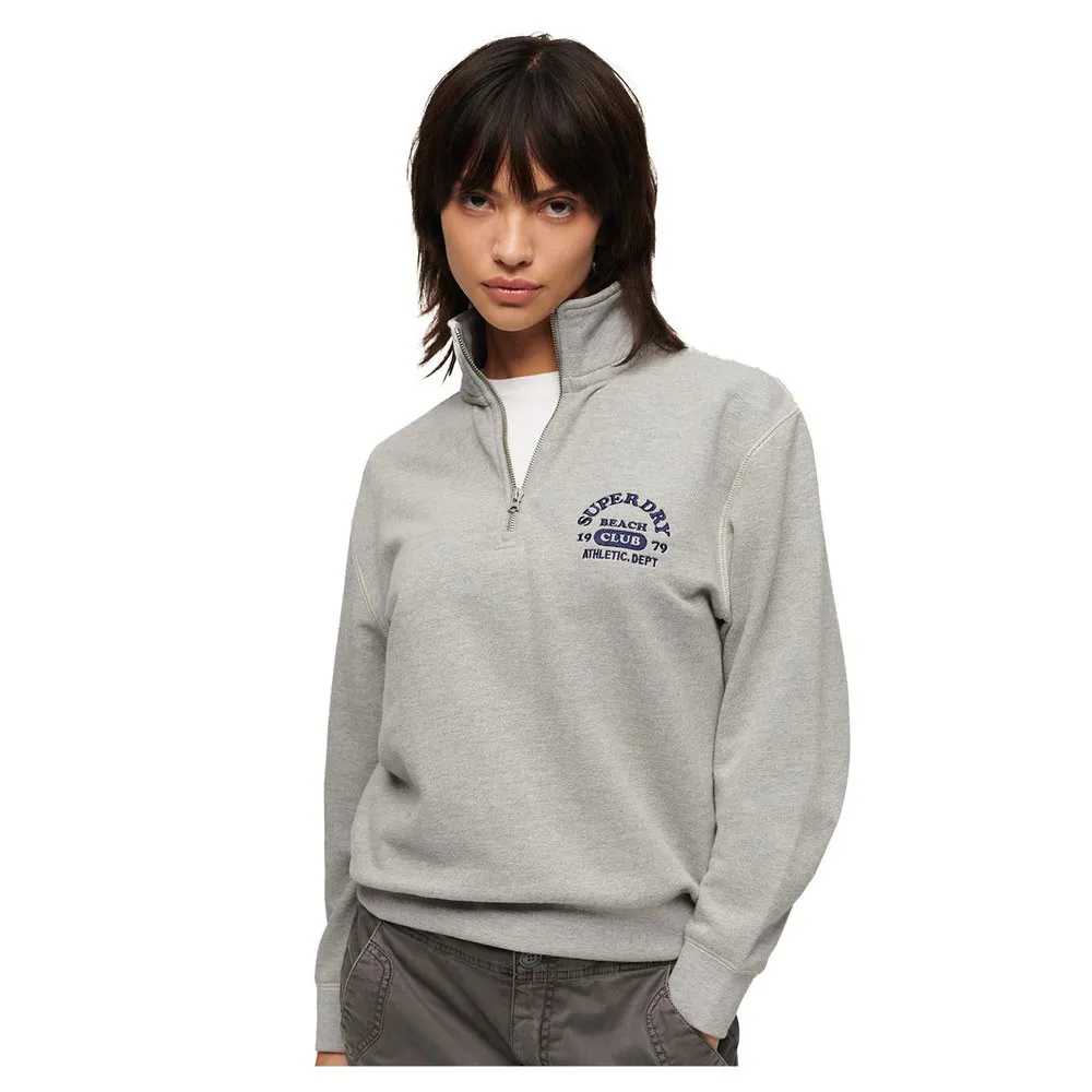 

Толстовка Superdry Essential half zip, серый