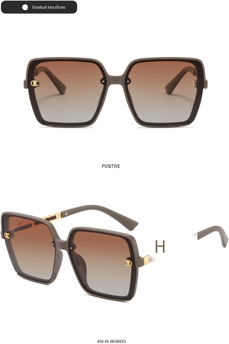 

Женские солнцезащитные очки UV400 — высококачественные дизайнерские очки для вождения в оправе с буквенными обозначениями от европейских и американских дизайнеров DHJKLUJO, 2