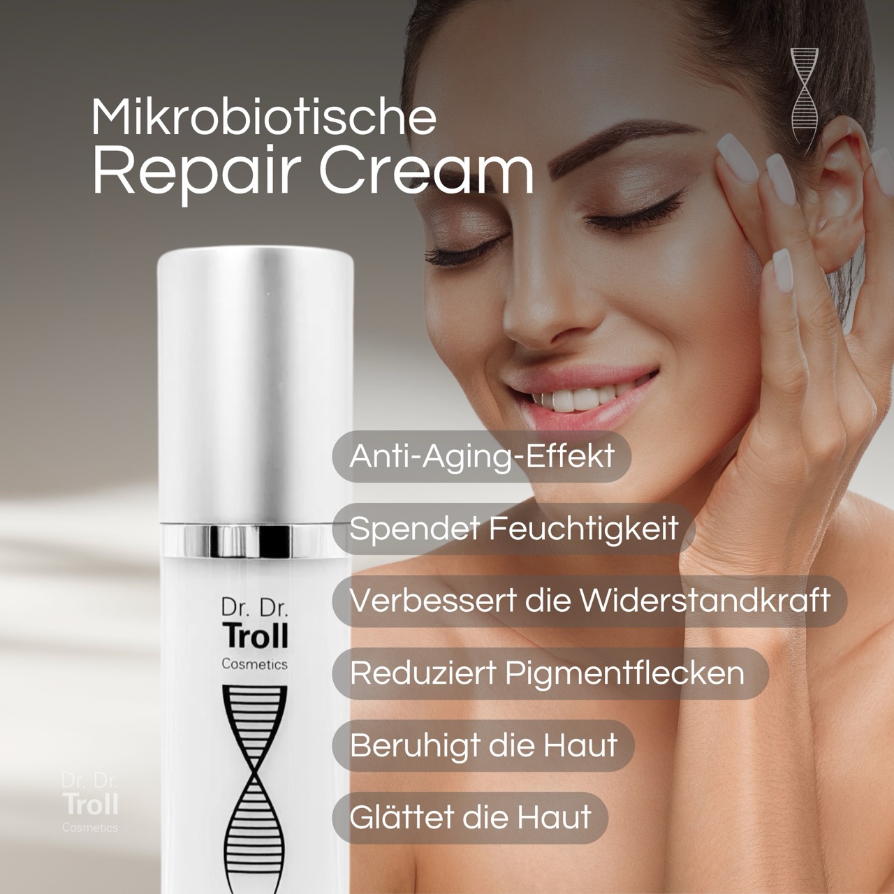 Крем для лица Dr Dr Troll Cosmetics — Beauty cream - mikrobiotische repair-formel für strahlende haut , объем, 50 мл — фото 2