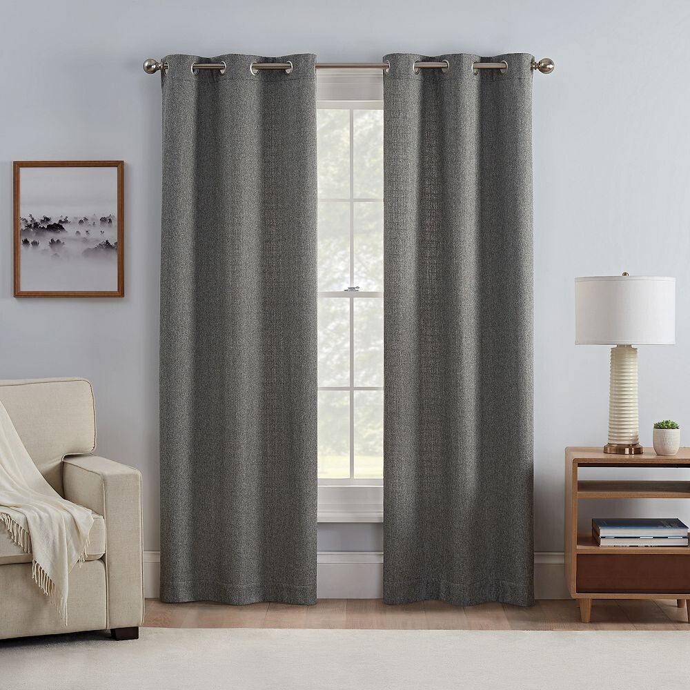 

Комплект оконных штор eclipse Carter Draftstopper с люверсами Eclipse, цвет Charcoal