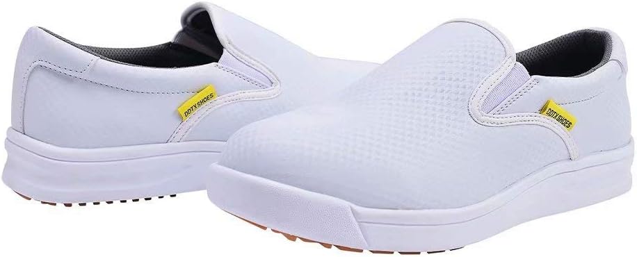 Мужские рабочие туфли DDTX Slip маслостойкие, черно-белые, скользящие, белый — фото 2