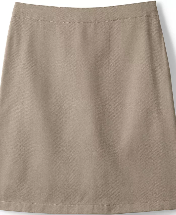 Юбка-шорты Chino Top of the Knee для девочек больших размеров Lands' End, коричневый/бежевый — фото 2