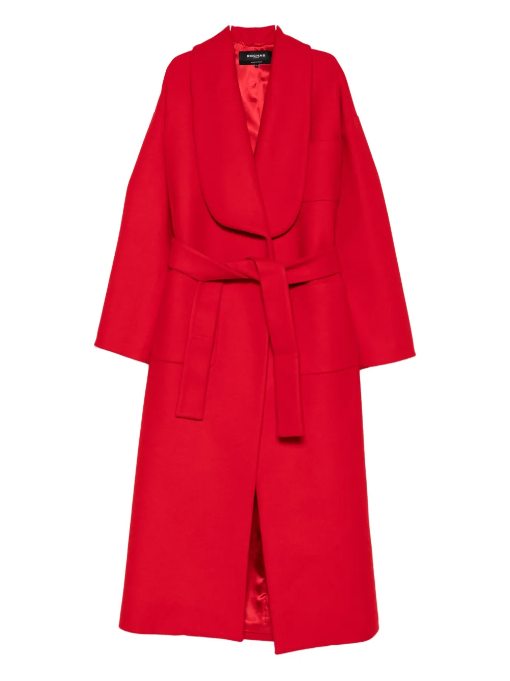 

Пальто с поясом Rochas, красный