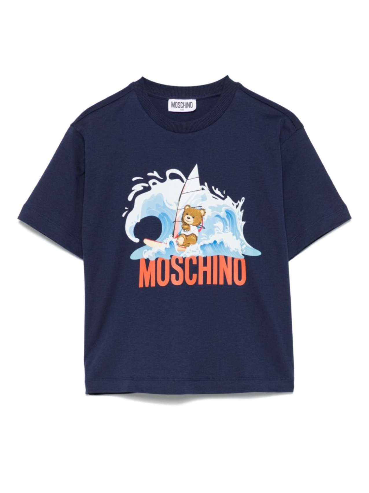 

Moschino Kids футболка с принтом Teddy Bear, синий