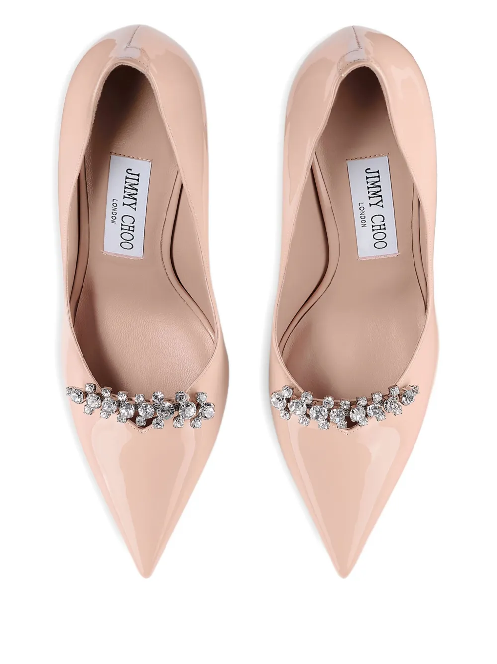 Лакированные туфли Belinda 90 с кристаллами JIMMY CHOO, нейтральный — фото 4