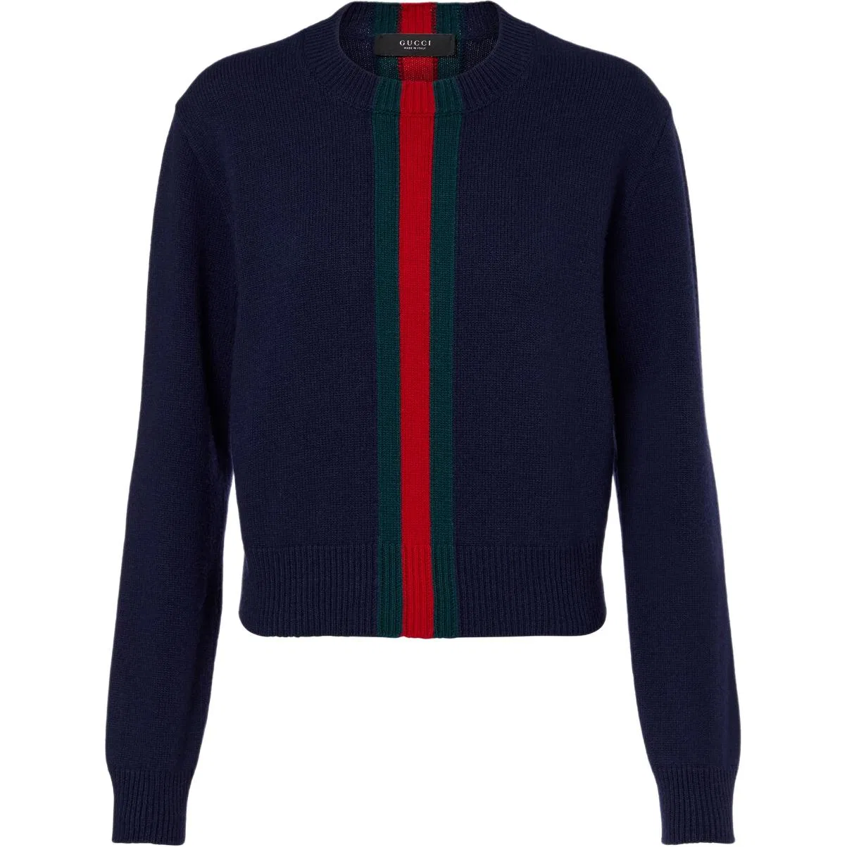 Свитер женский GUCCI Crew Neck, Классический крой, Синий