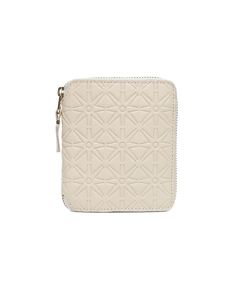 

Кошелек Comme des Garçons Star Embossed Zip Fold, белый