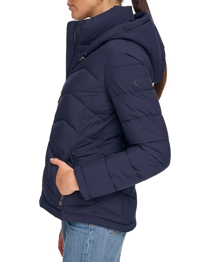 

Пуховик Calvin Klein Lightweight Bibbed Puffer, цвет Dark Navy