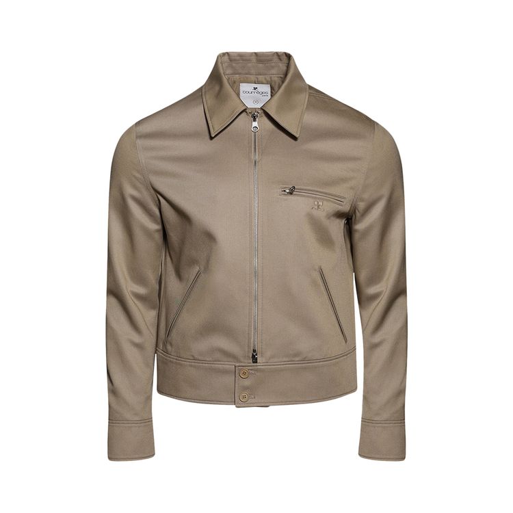 

Куртка Courrèges Logo Patch Zip-Up Jacket 'Beige', желто-коричневый