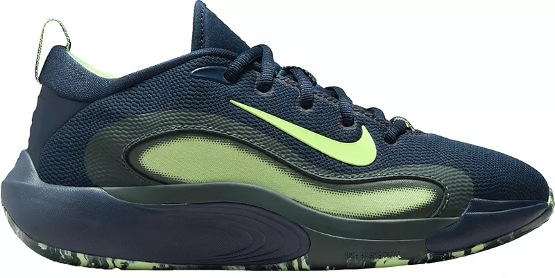 

Детские баскетбольные кроссовки Nike IsoFly для начальной школы, цвет Navy/Volt