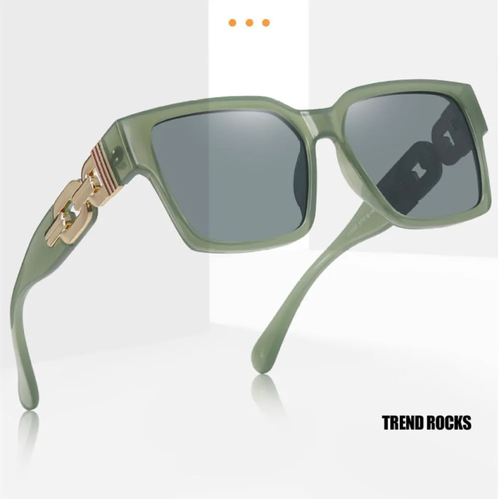 

LVTFCO Модные женские квадратные солнцезащитные очки в винтажном ретро-стиле с точками, большие солнцезащитные очки для мужчин, WTY075, один размер, Wty075 Spots