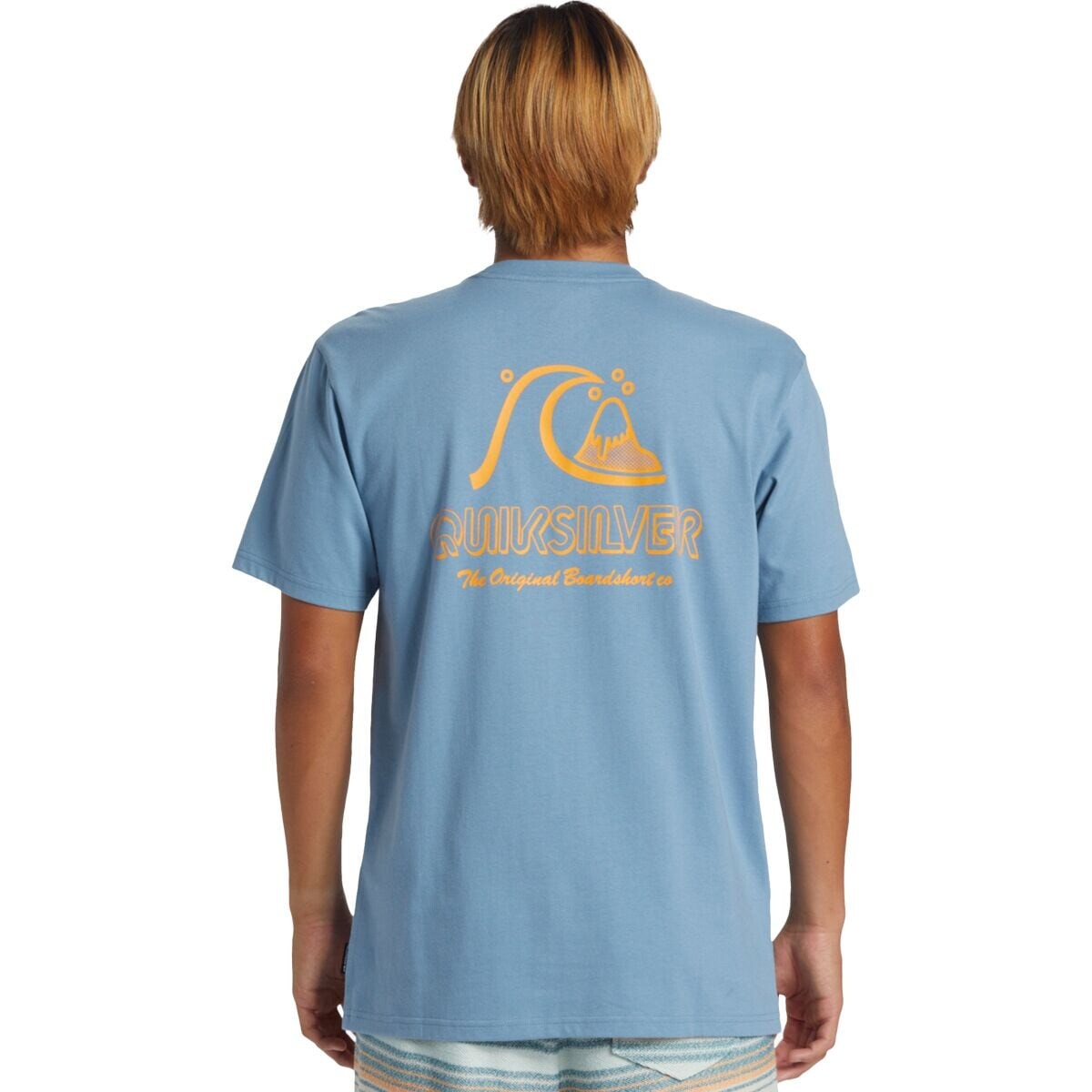 

Оригинальная футболка Quiksilver, цвет blue shadow