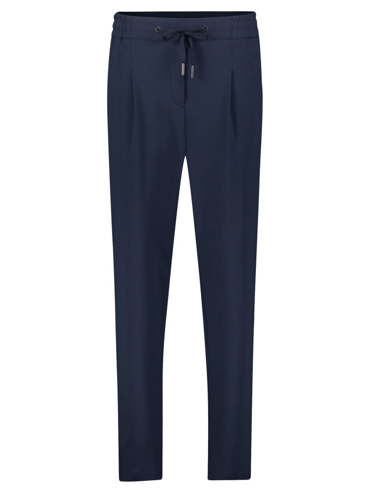 

Брюки-стрейч с боковыми карманами темно-синего цвета BETTY & CO