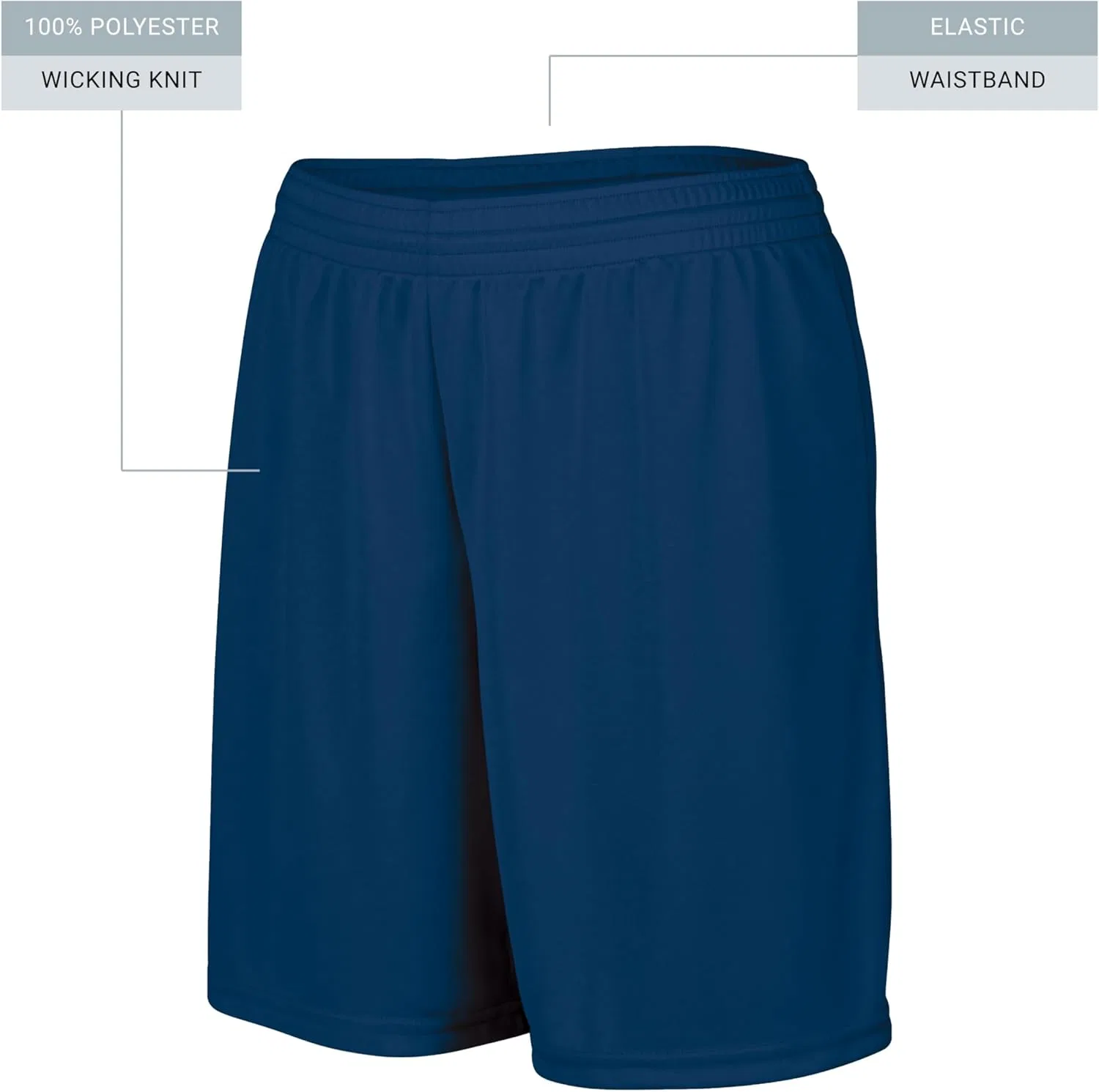 Женские спортивные шорты Augusta Sportswear Octane с длиной внутреннего шва 7 дюймов. Спортивная одежда для женщин, Navy — фото 3