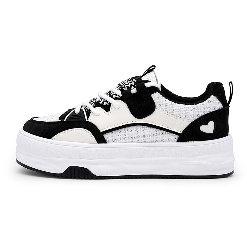 

Кроссовки WARRIOR Skateboarding Shoes Women's Low-top Black, белый/черный