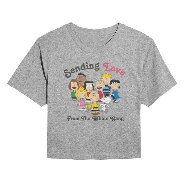 

Футболка Juniors Peanuts Sending Love From The Whole Gang Licensed Character, Heather Gray