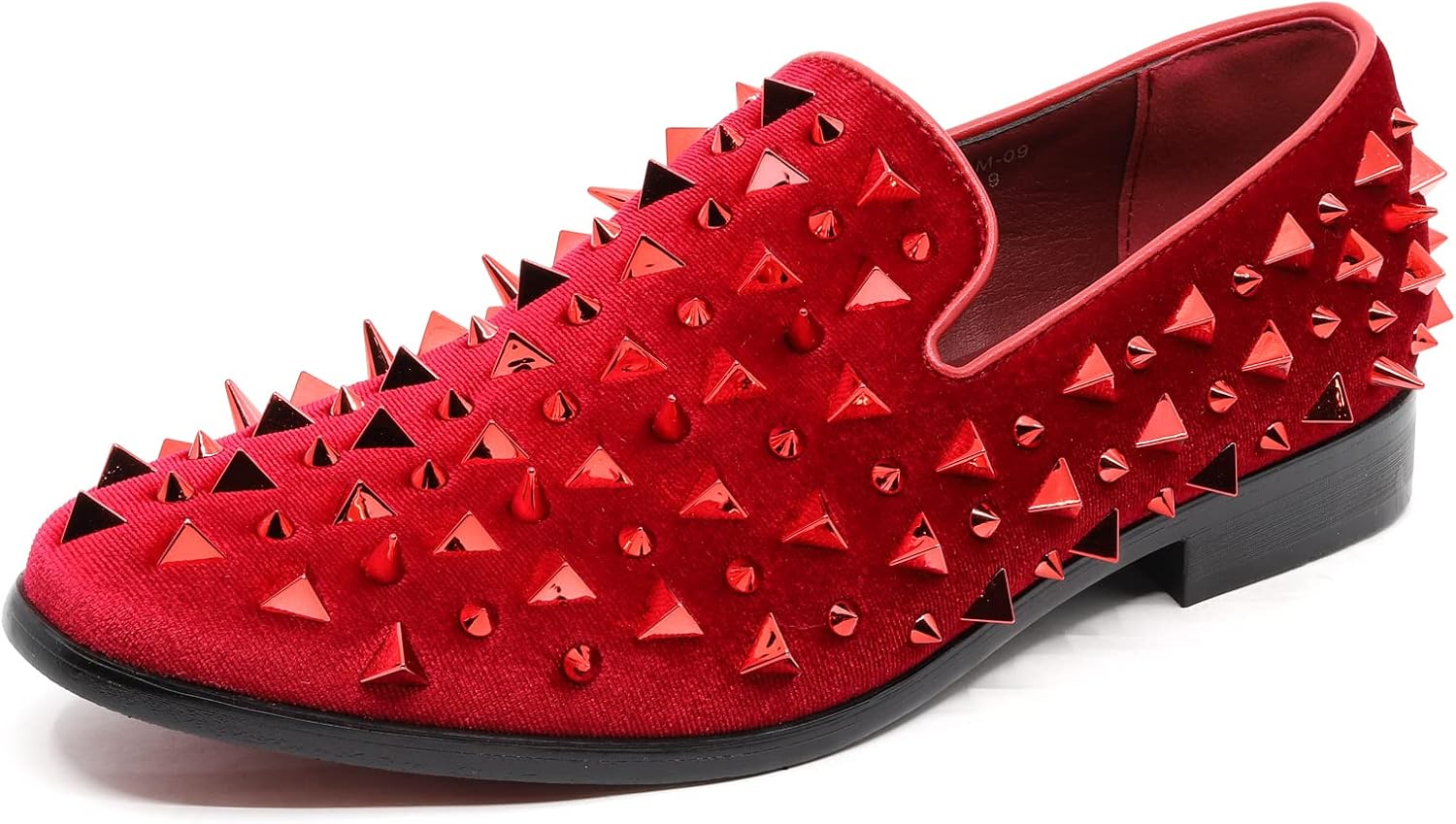 

Мужские бархатные модные туфли-лоферы Metrocharm с заостренным носком, смокинговые, без шнурков SM-09, красный