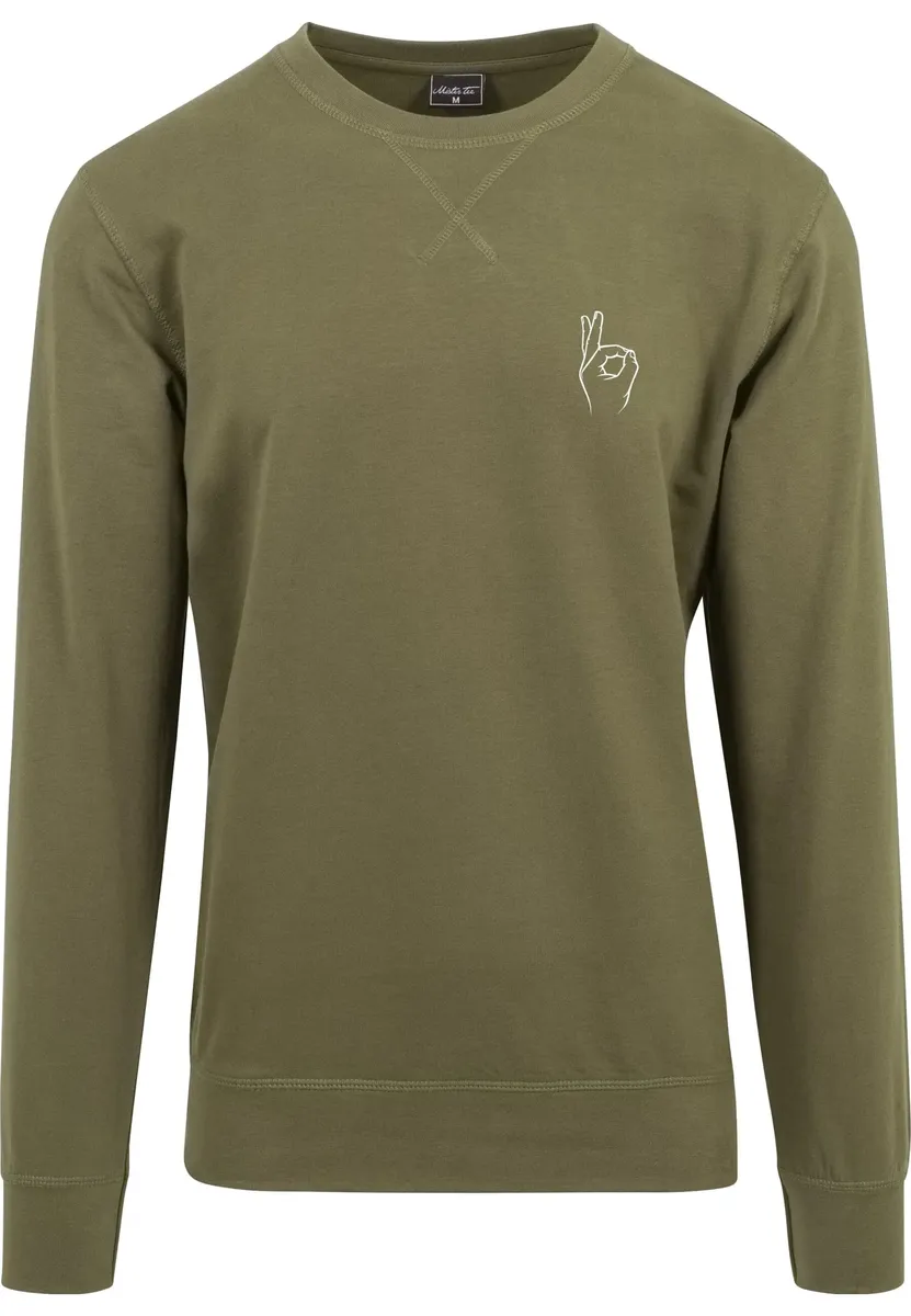 

Свитер MisterTee с круглым вырезом "MisterTee Easy Sign Crewneck", оливковый