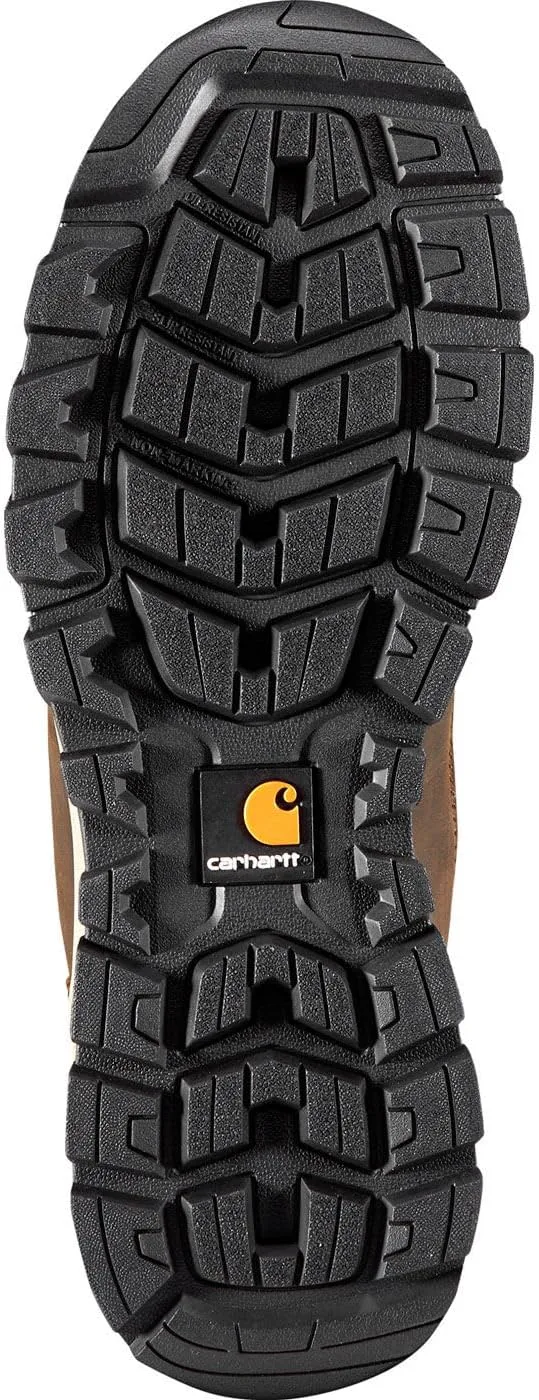 Мужские рабочие ботинки Carhartt Gilmore с алюминиевым носком 5", водонепроницаемая кожа, противоскользящие, темно-коричневый — фото 3