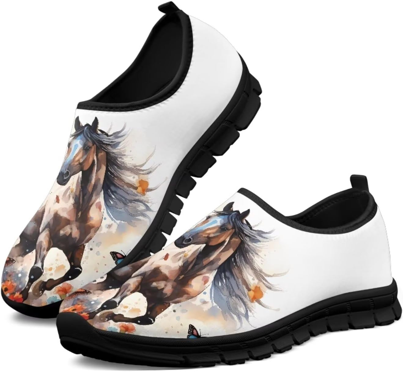 

Кроссовки Binienty для мужчин и женщин, Watercolor Horse