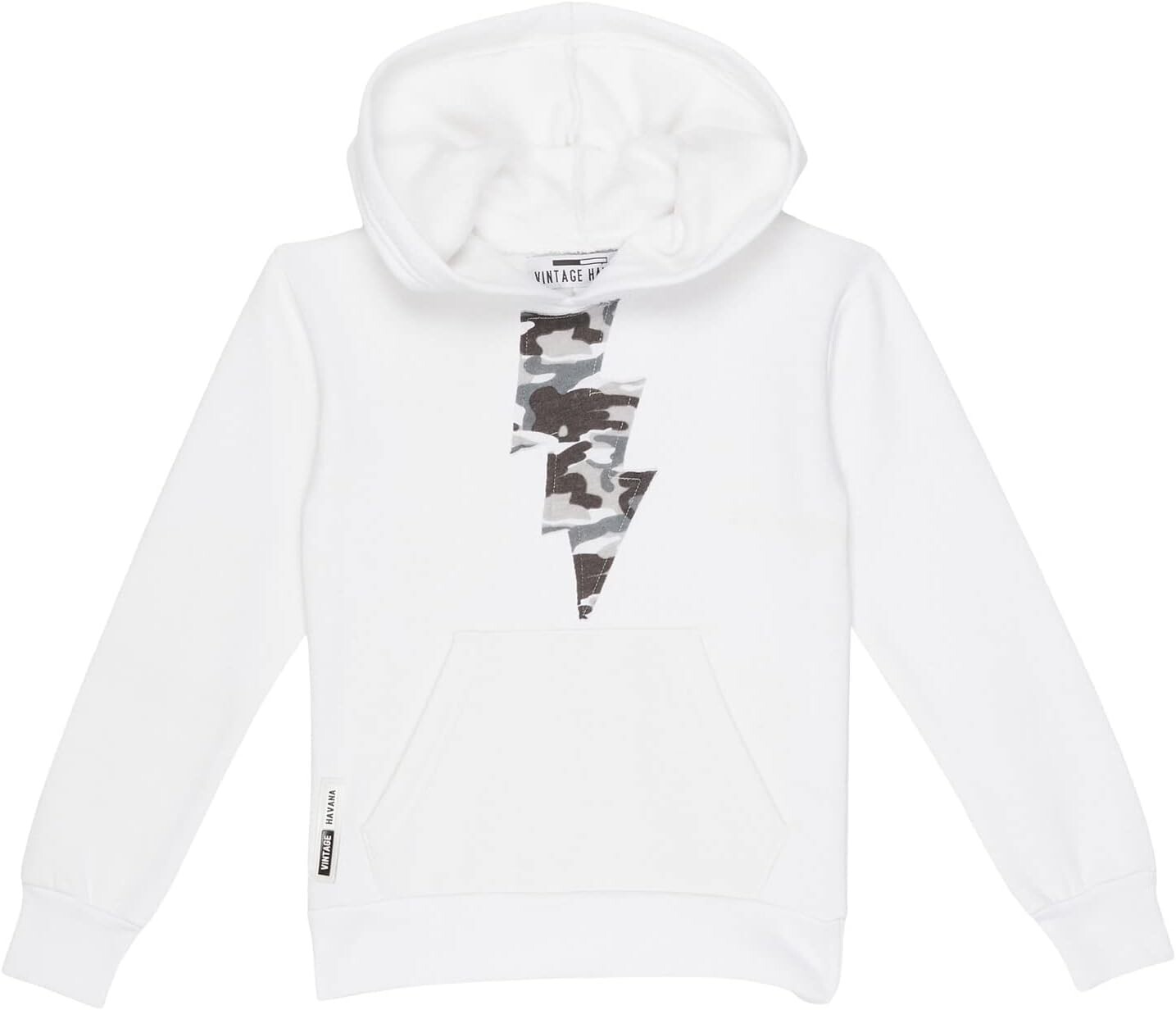 

Худи Vintage Havana Pullover Hoodie Camo Lightening Bolt, белый