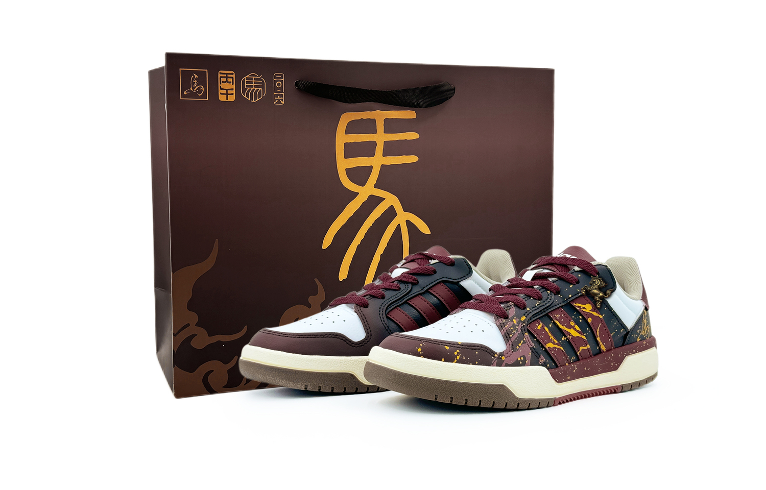 

Adidas Neo Entrap Synthetic Leather Abrasion Resistant Balance Low top Skateboard Shoes Unisex New Year Red