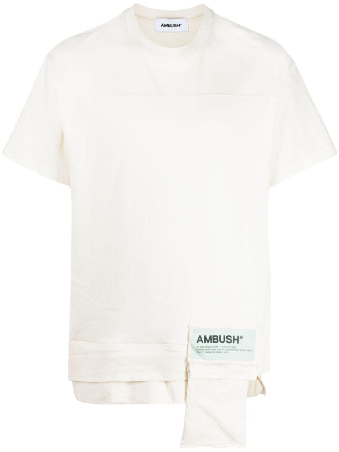 

AMBUSH футболка с накладным карманом, белый