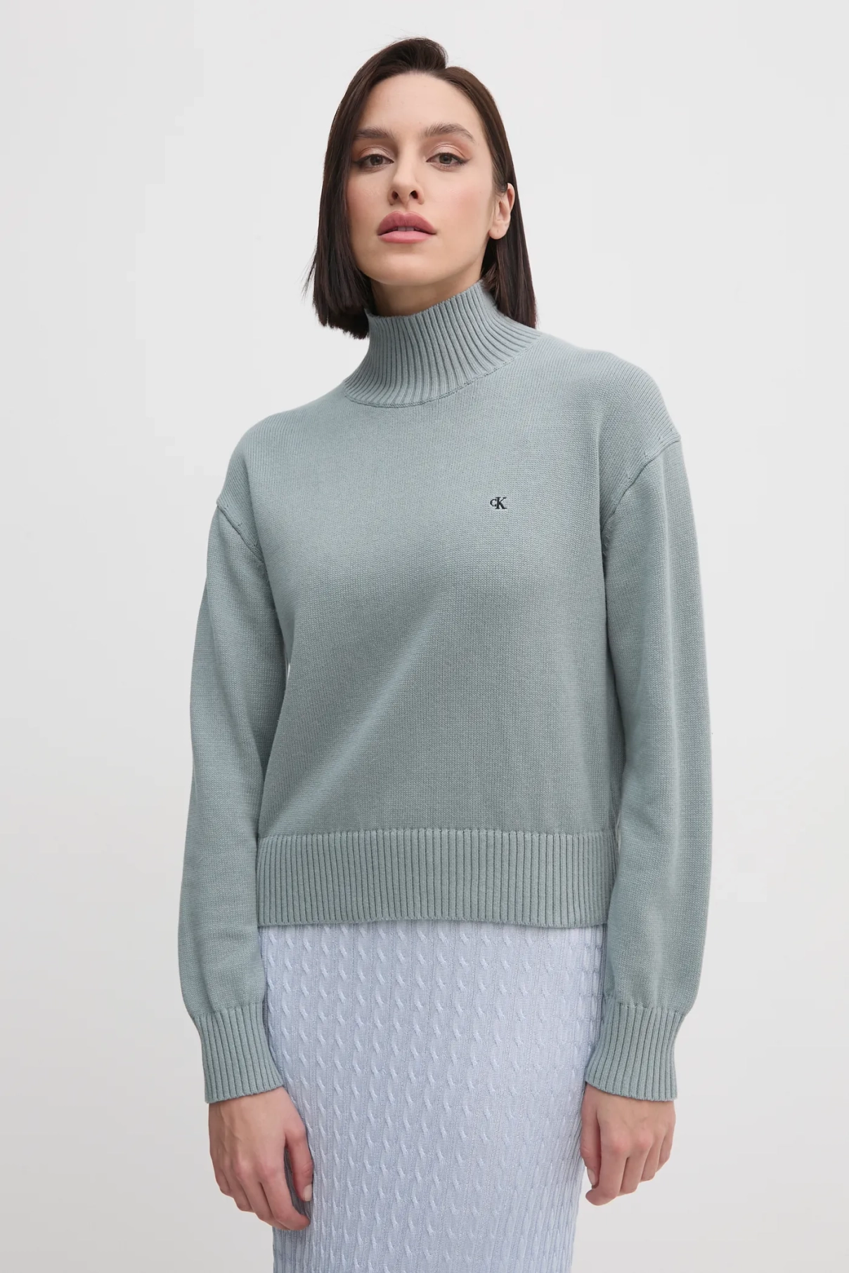 

Хлопковый свитер Calvin Klein Jeans, серый