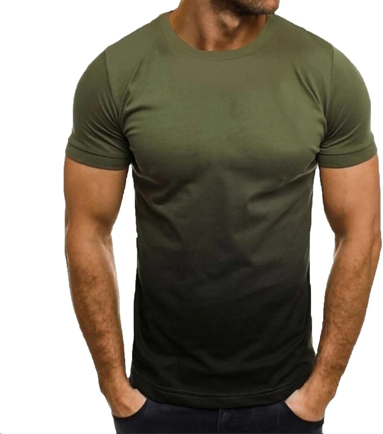 

Мужская футболка Muscle Fit с градиентом, короткий рукав, Slim, Cotton Uillui