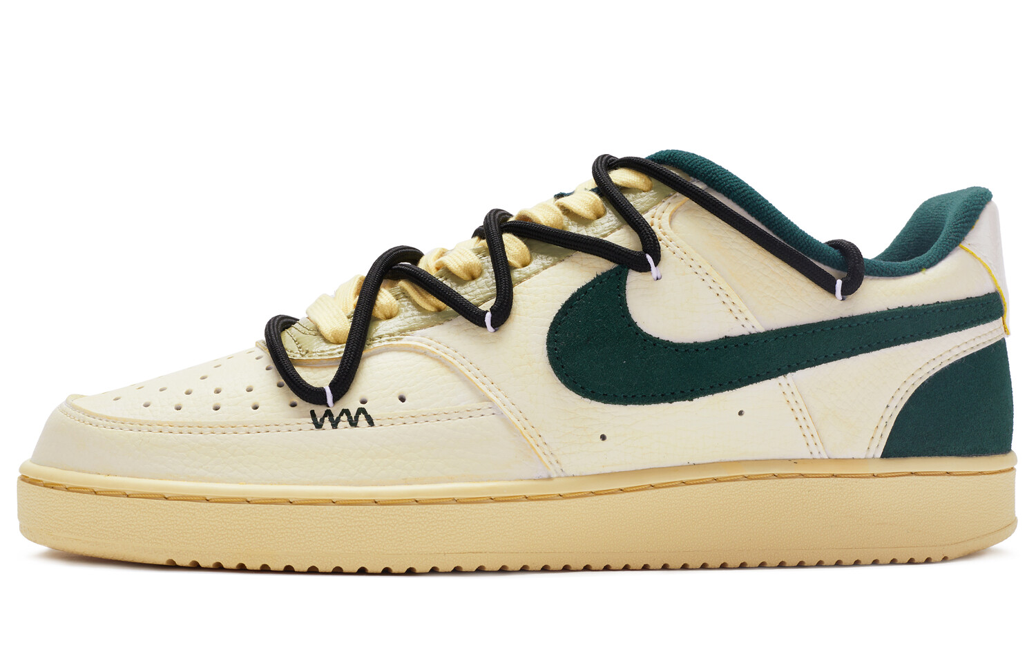 

Кроссовки Nike Court Vision 1 Skateboard Shoes Unisex Low-Top Off White Green