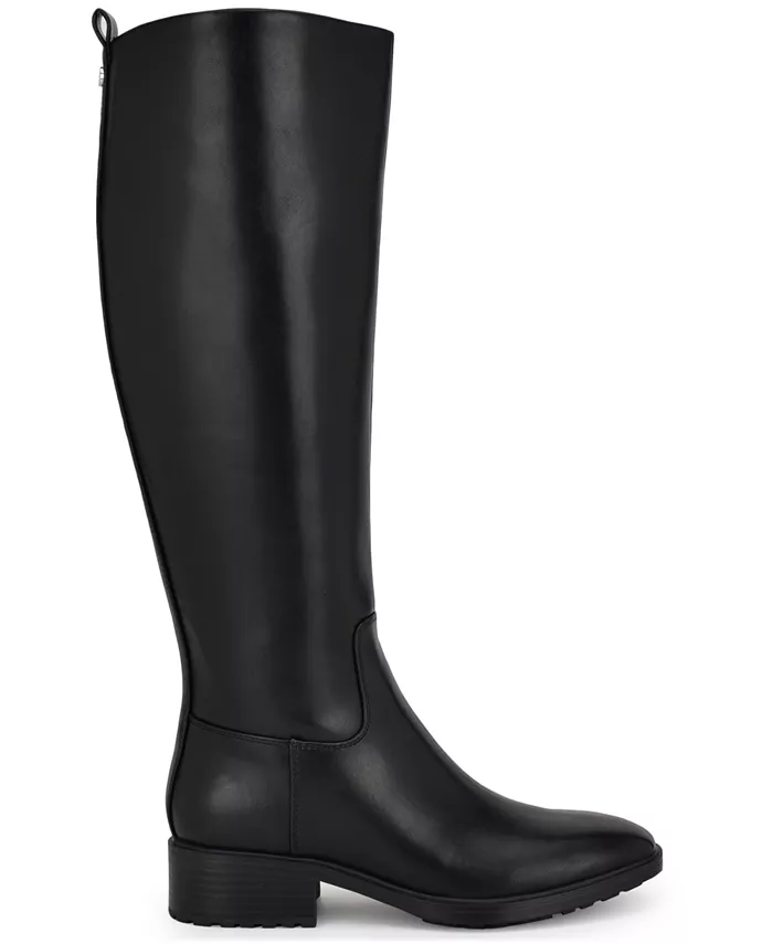 Женские сапоги Barile на широком каблуке для высокой икры Nine West, черный — фото 2
