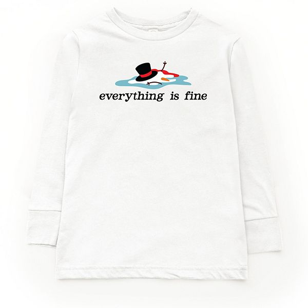 

Футболка с длинным рукавом Everything is fine melted snowman The Juniper Shop, White