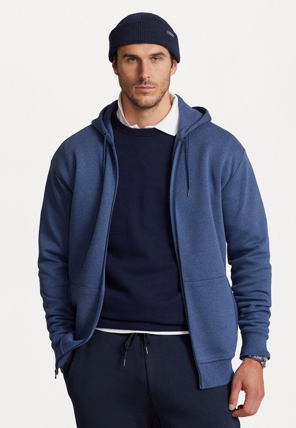 

Толстовка на молнии Polo Ralph Lauren Big & Tall, светло-голубой
