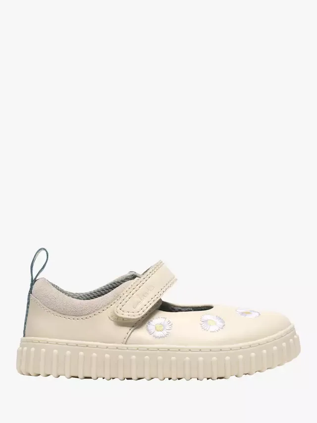 Детские туфли Clarks Cove Flower T, Мэри Джейн, кремовые