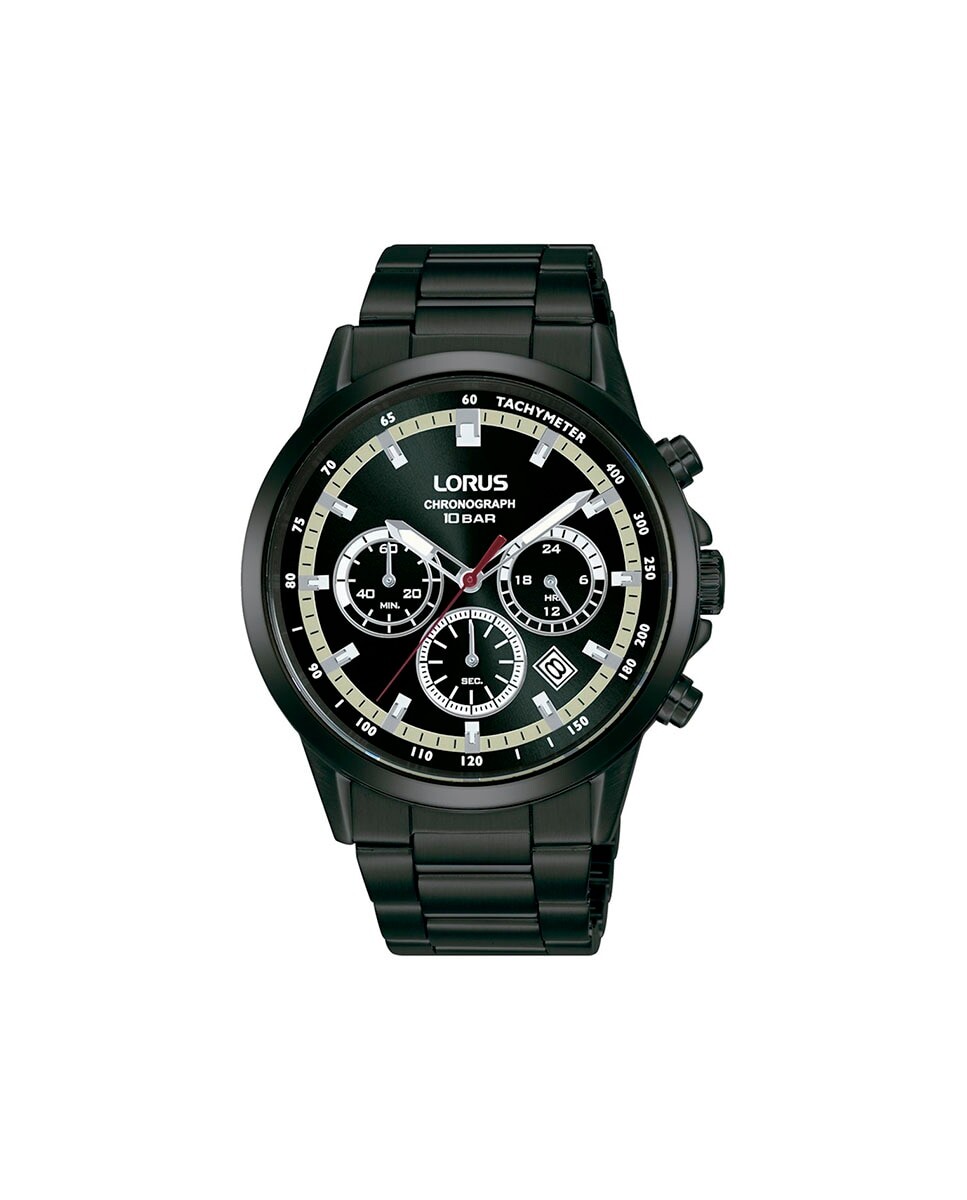 

Мужские часы Sport man RT399JX9 со стальным и черным ремешком Lorus, серебро
