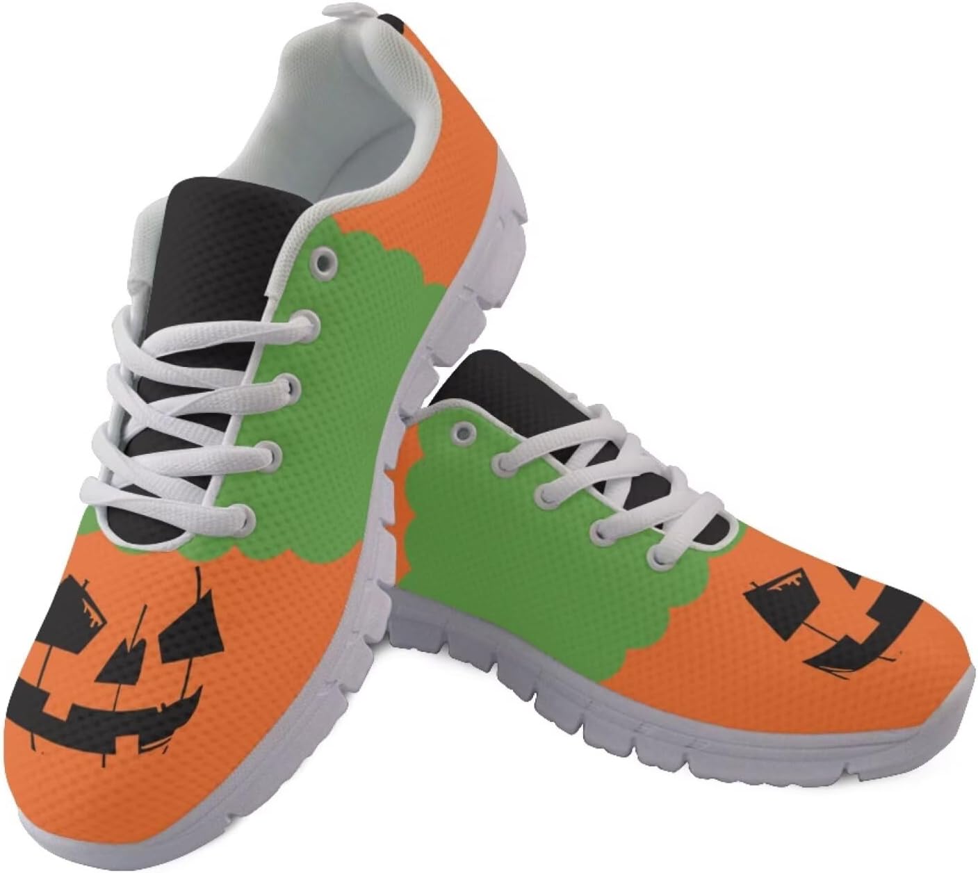 

Кроссовки Forchrinse для женщин и мужчин, повседневные, с шнуровкой, для бега, дышащие, легкие теннисные обувь, Halloween Pumpkin