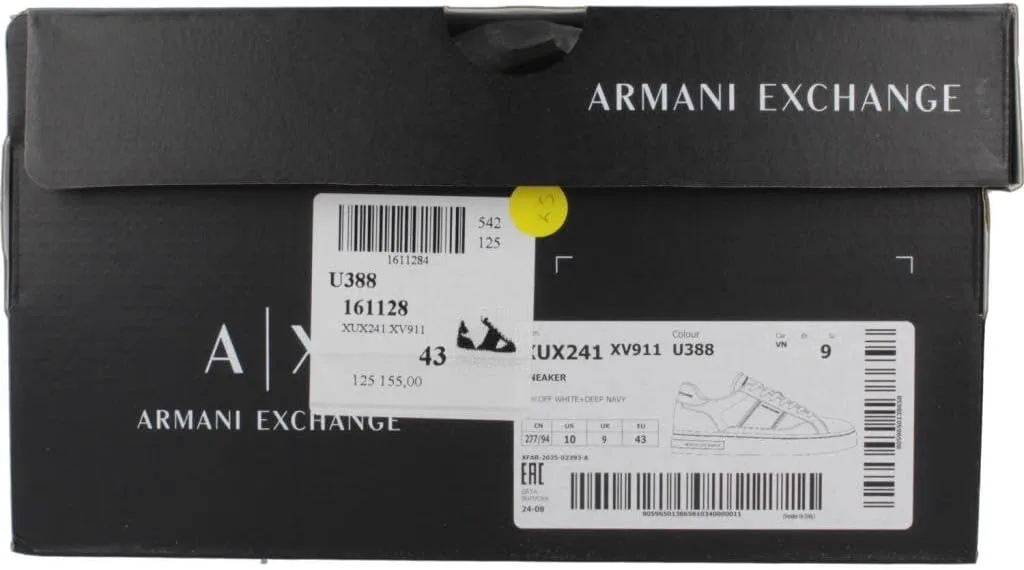 Мужские кроссовки Armani Exchange London, кремовый/темно-синий — фото 4