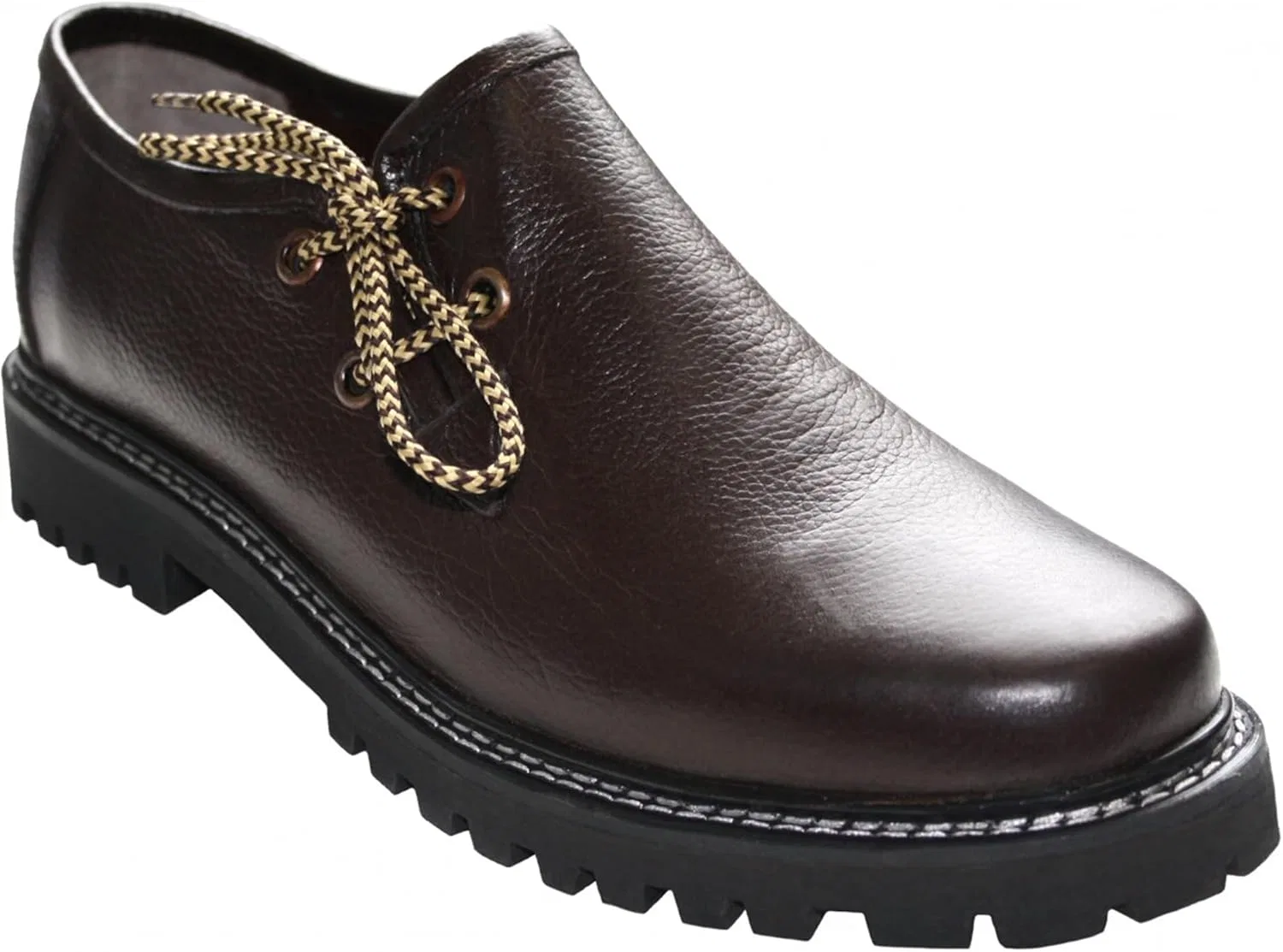 Немецкая одежда, традиционные туфли Haferlschuhe, оригинальная ручная работа, гладкая кожа German Wear, Dark Brown — фото 3