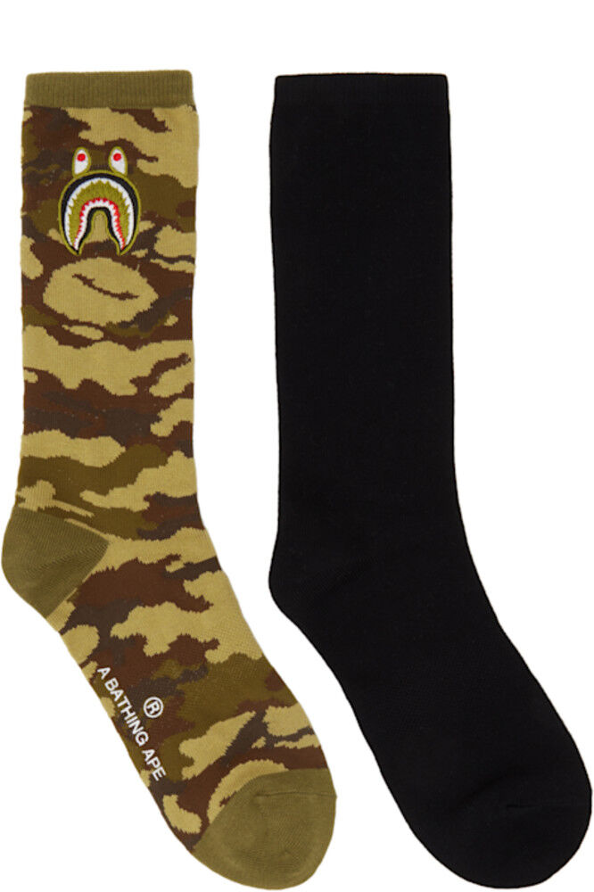 

Носки 1st Shark черного и хаки цвета BAPE