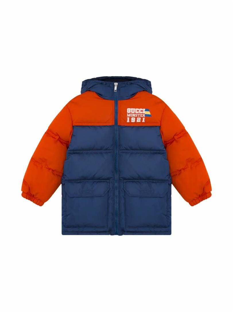 

Стеганая куртка с логотипом Gucci, мультиколор