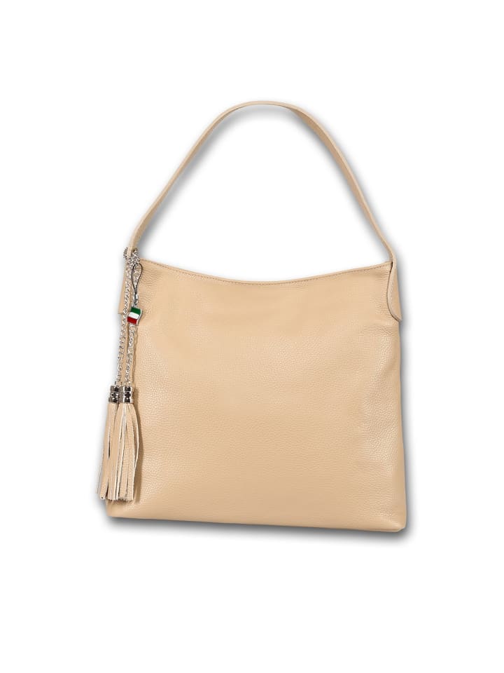 

Кожаная сумка через плечо Florence, серо-бежевого цвета, примерно 40 см Florence