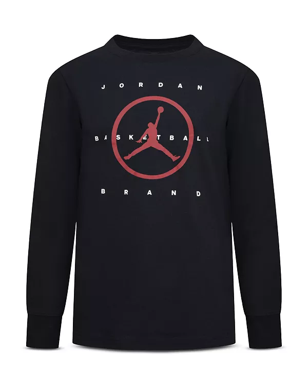 

Детская футболка с длинными рукавами Jumpman для полетов (для подростков) Jordan, черный