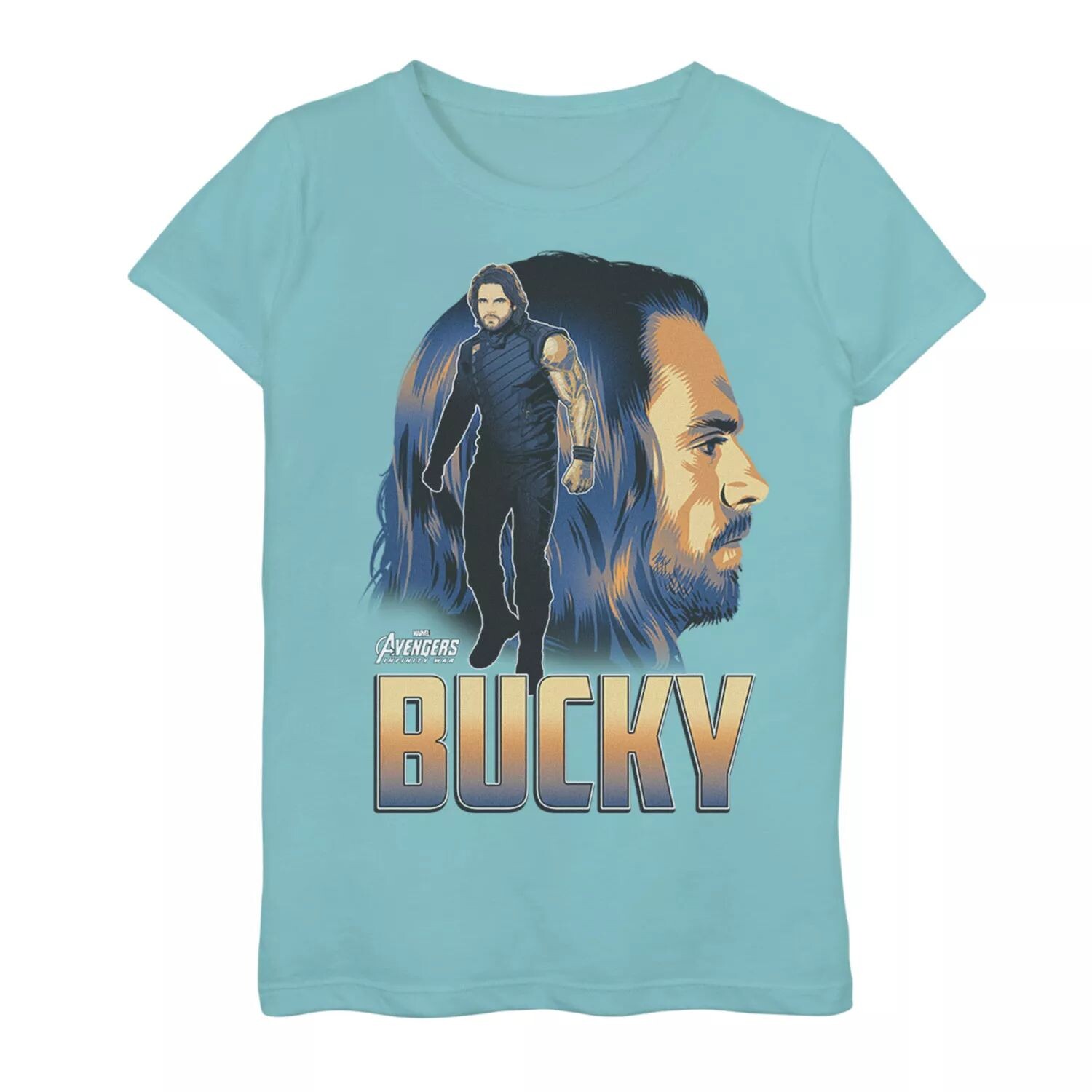 

Футболка с изображением профиля «Marvel Infinity War» Bucky для девочек 7–16 лет Marvel
