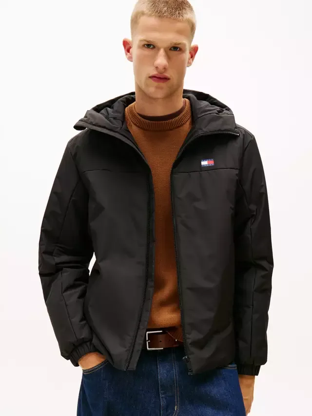 Утепленная водоотталкивающая куртка Tommy Jeans Urban, черная Tommy Hilfiger