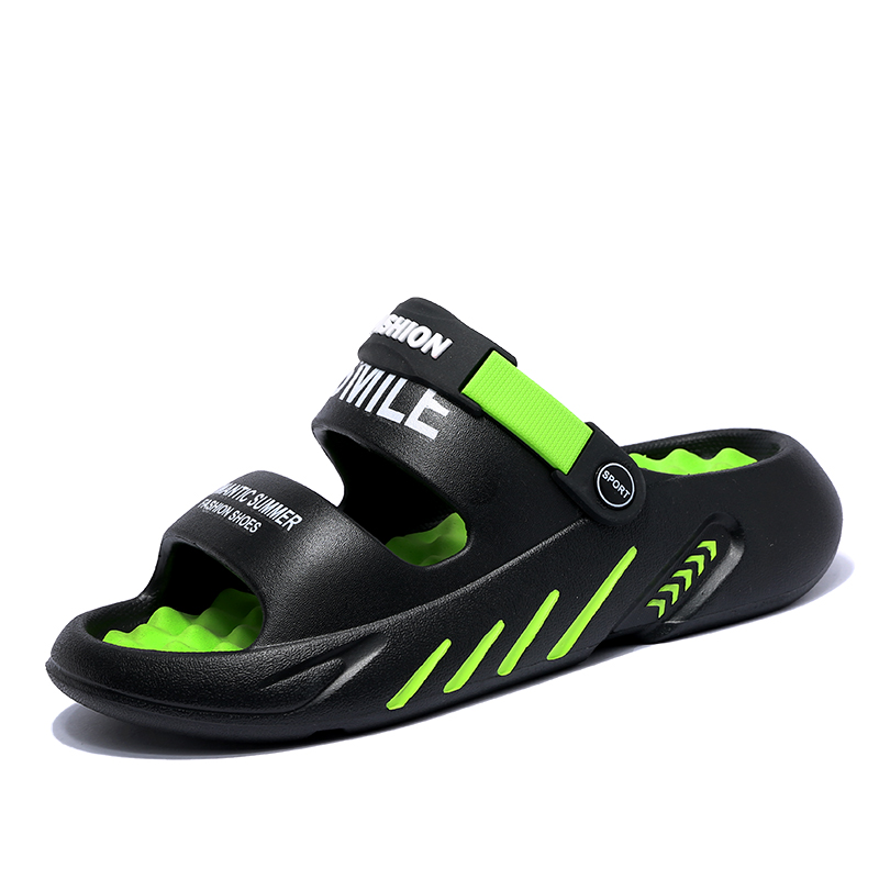 CariteSport Пляжные сандалии мужские черно-зеленые, цвет Black Green — фото 2