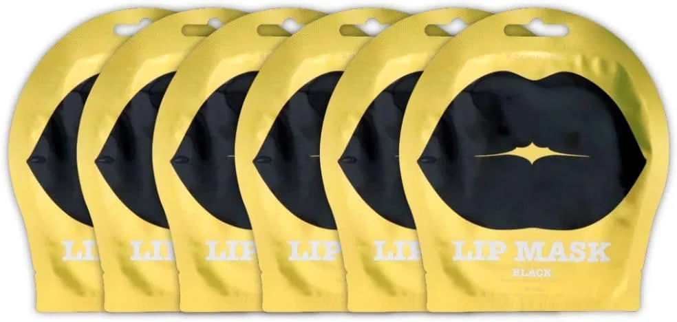 Маска для губ гидрогелевая Shinbee Black Lip Mask, 6 пакетиков по 3 г