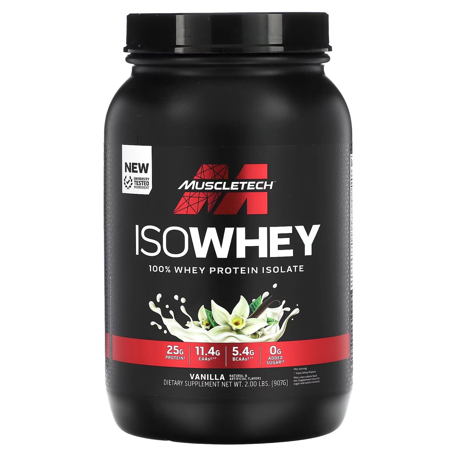 

IsoWhey, 100% изолят сывороточного протеина, ваниль, 2 фунта (907 г) Muscletech