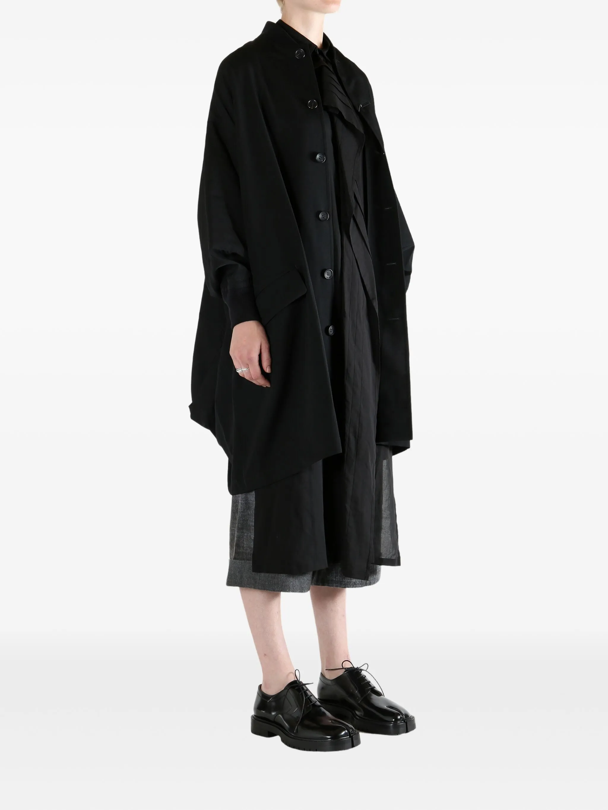 Пальто на пуговицах Yohji Yamamoto, черный — фото 3